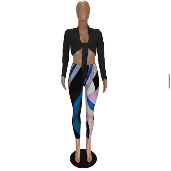 Tye me up top & Striped Leggings - Picture 12 of 13